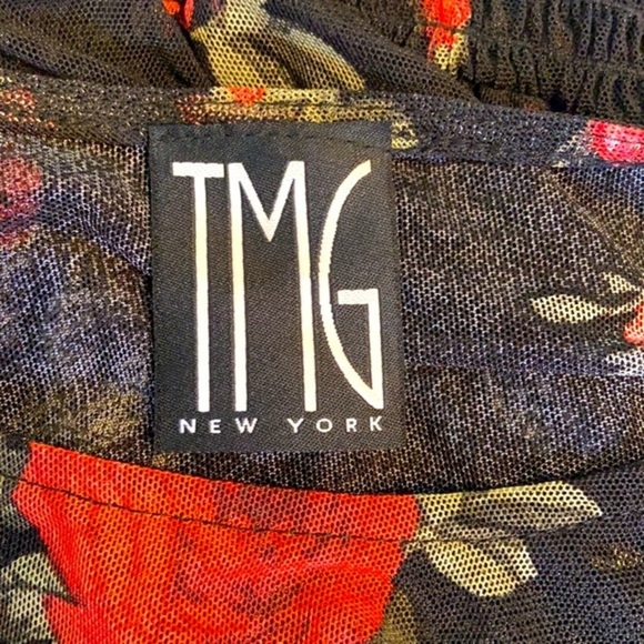 TMG New York Sheer Mesh Printed Top - Picture 7 of 9